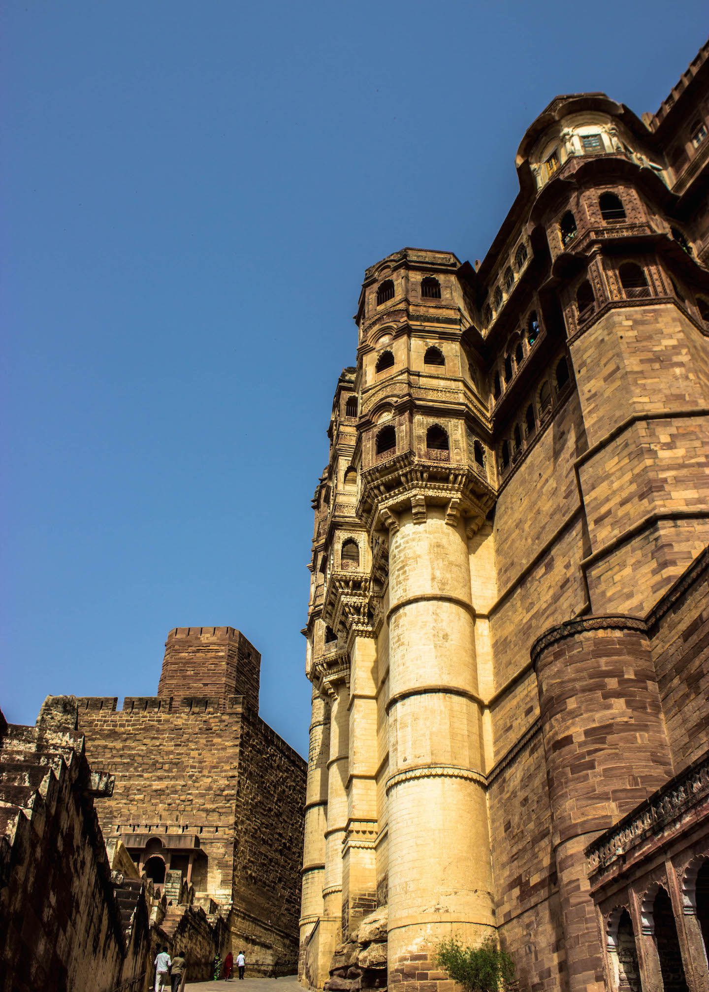 View of the buildings inside the Mehrangarh Fort, Jodhpur, India