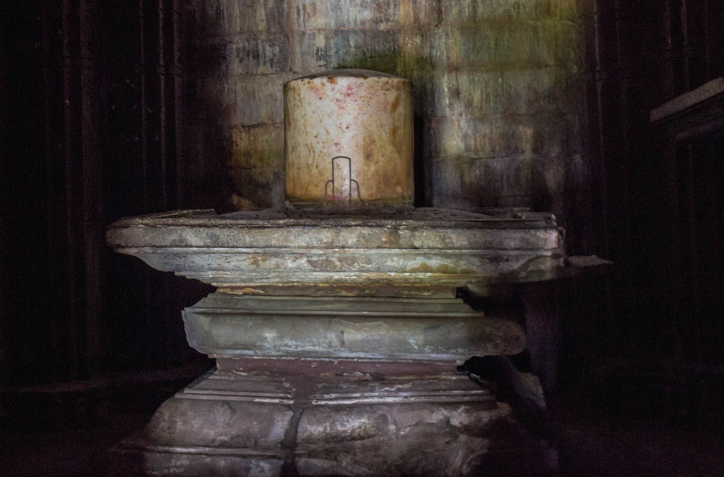 Linga in the inner chambers of Kandariya-Mahadev temple, Khajuraho, India