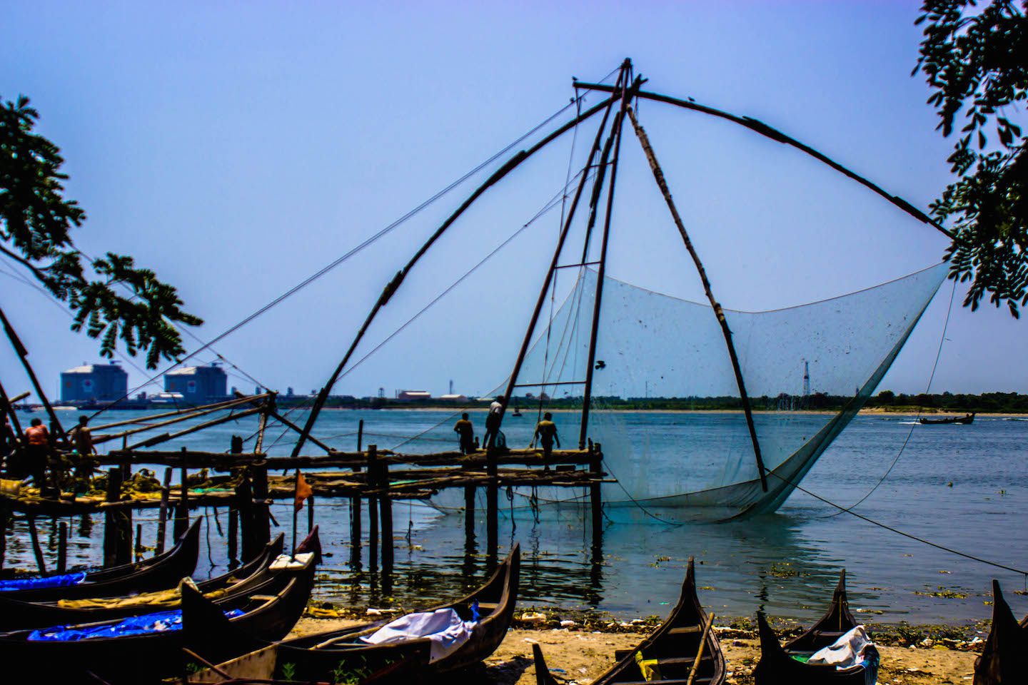 Chinese fishing nets, Fort Kochi, India