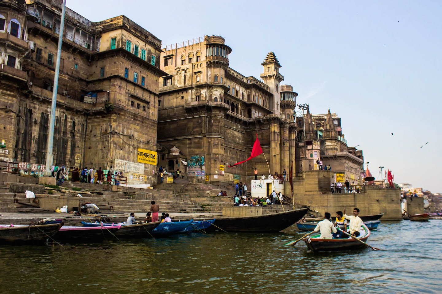 Cruising down the Ganges, Varanasi, India