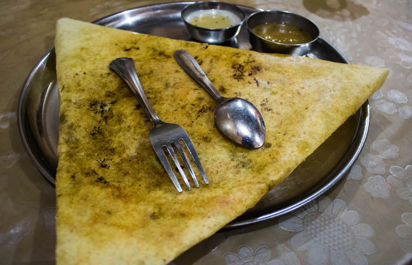 Dosa with chutneys, India