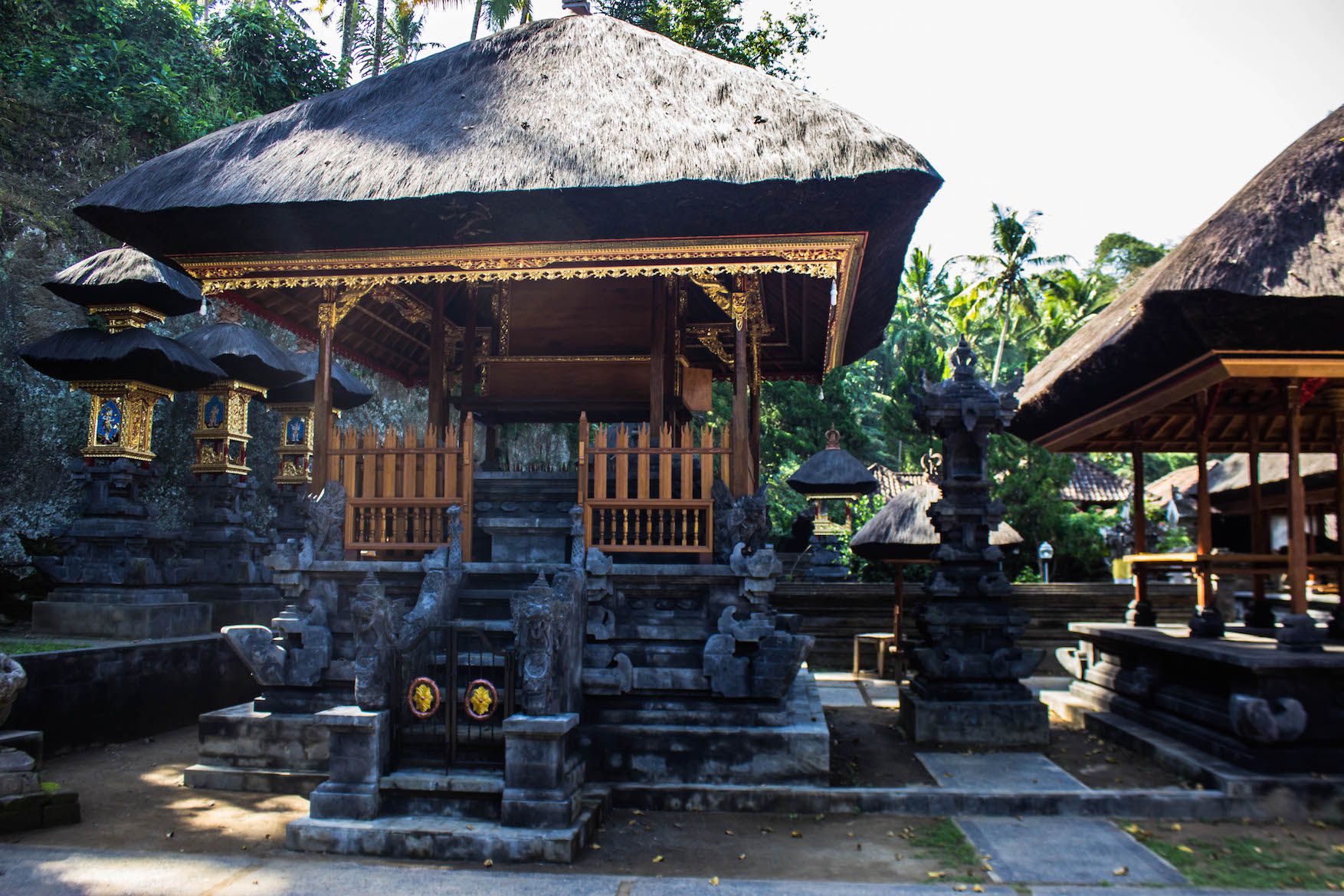Shrines at Goa Gajah temple, Bali, Indonesia