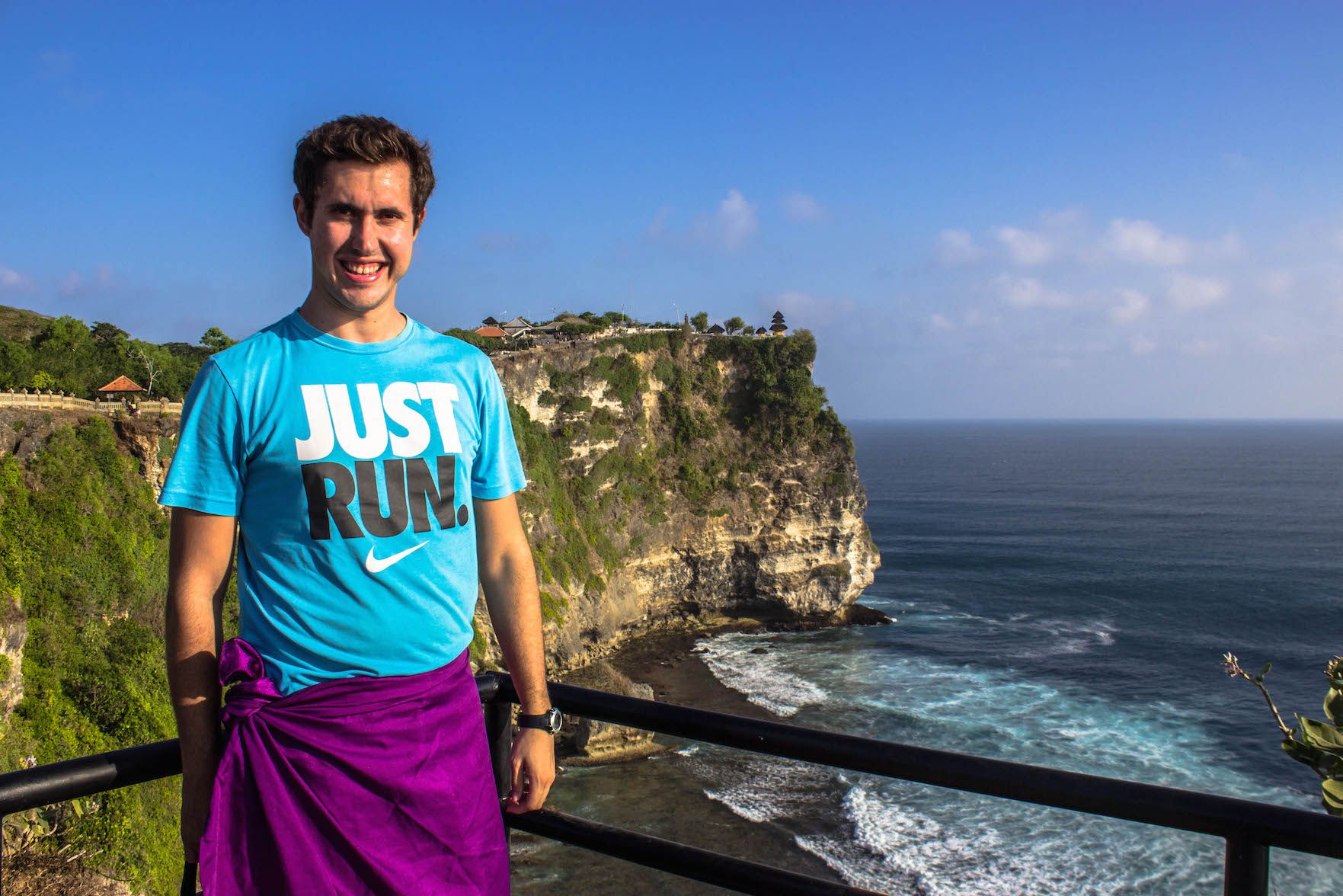 Carlos at Uluwatu temple, Bali, Indonesia