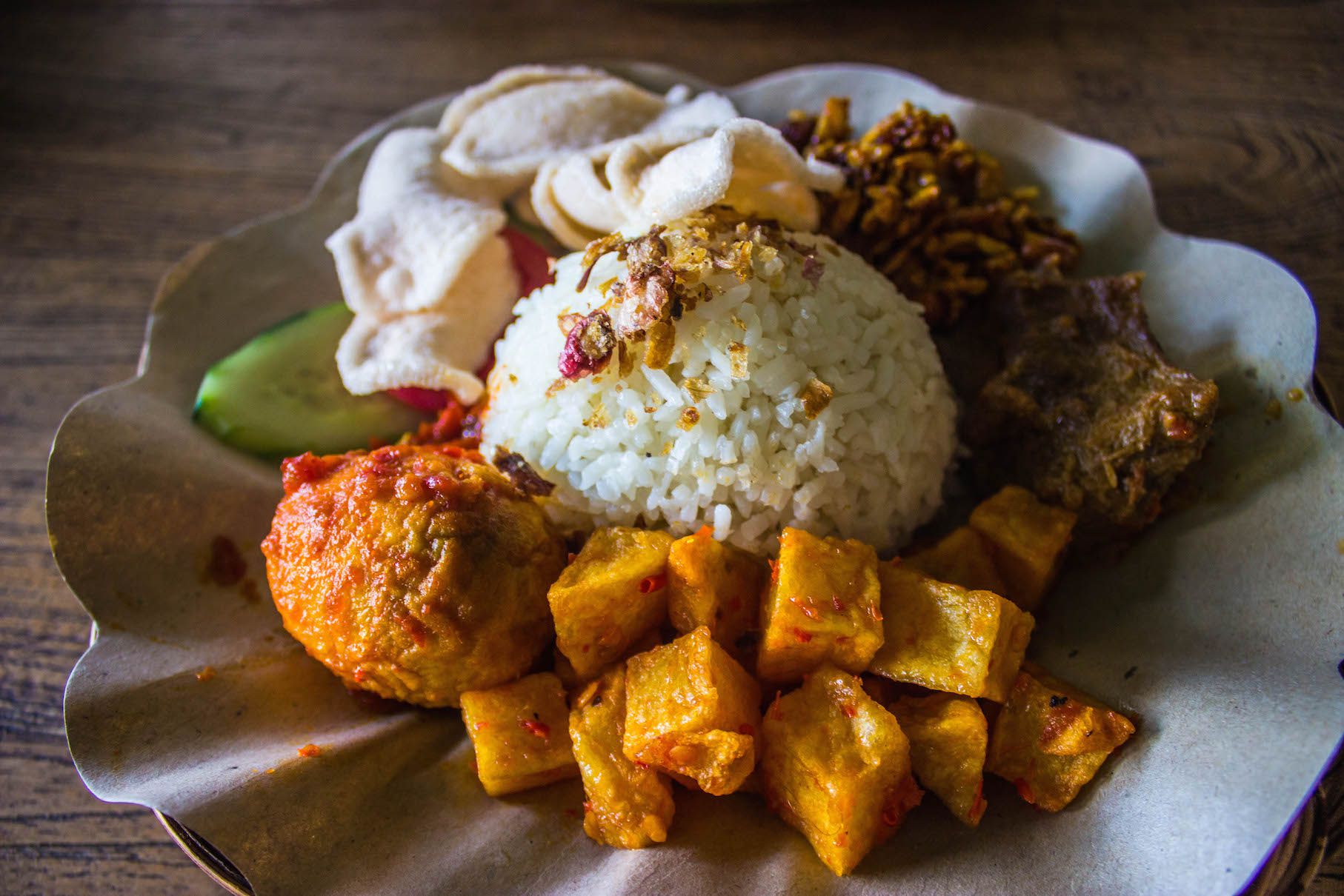 Nasi Campur in Indonesia