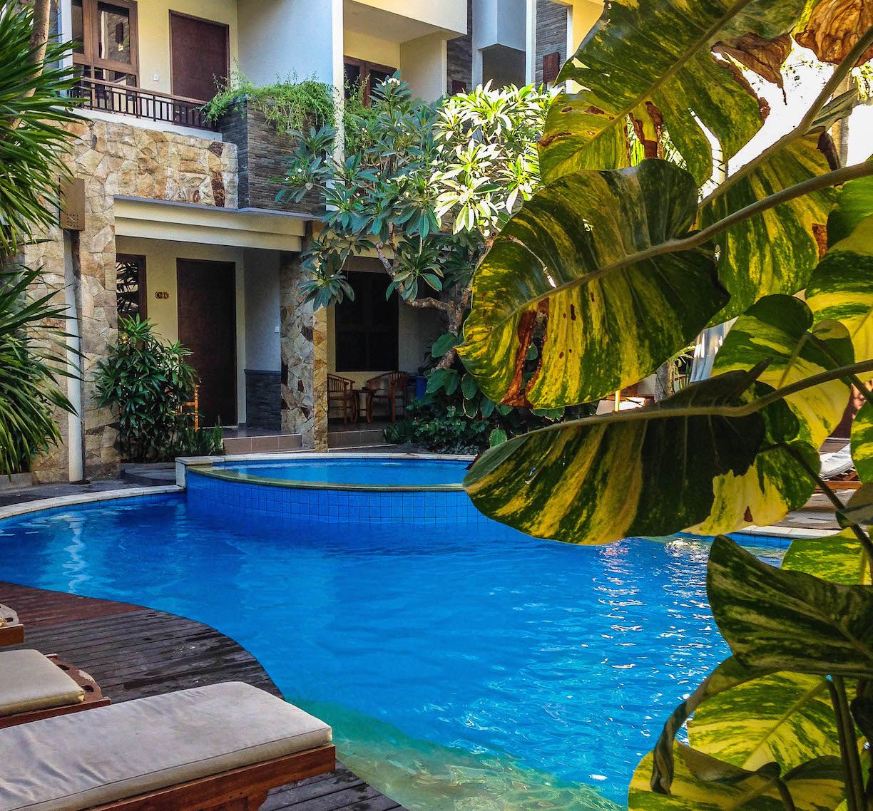 Our hotel pool in Kuta, Bali, Indonesia