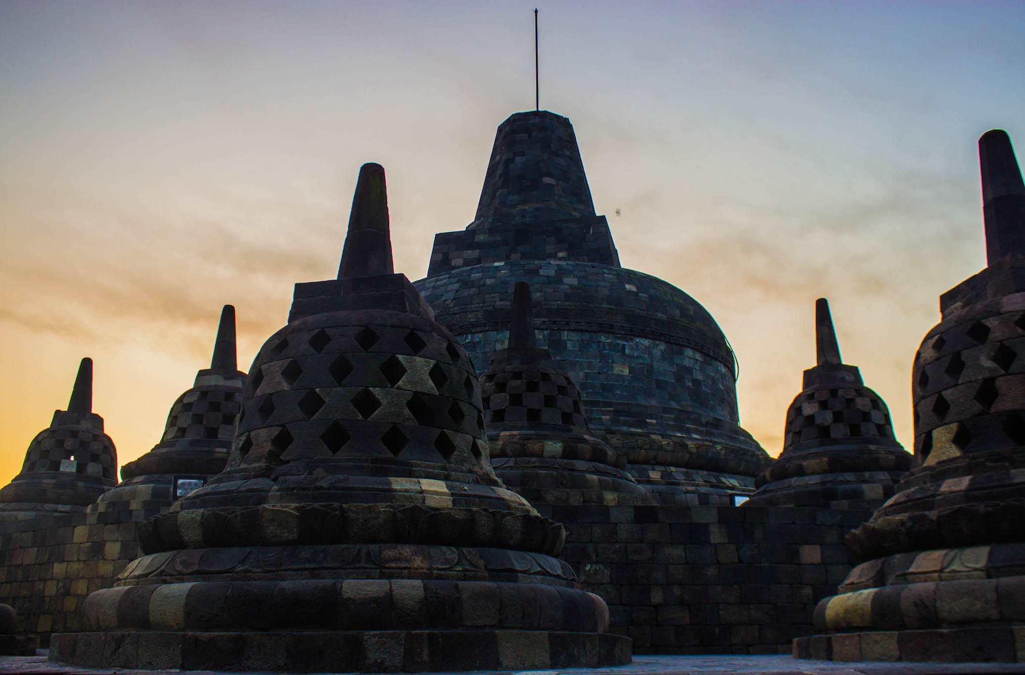 View of the main stupa of Borobudur, Indonesia