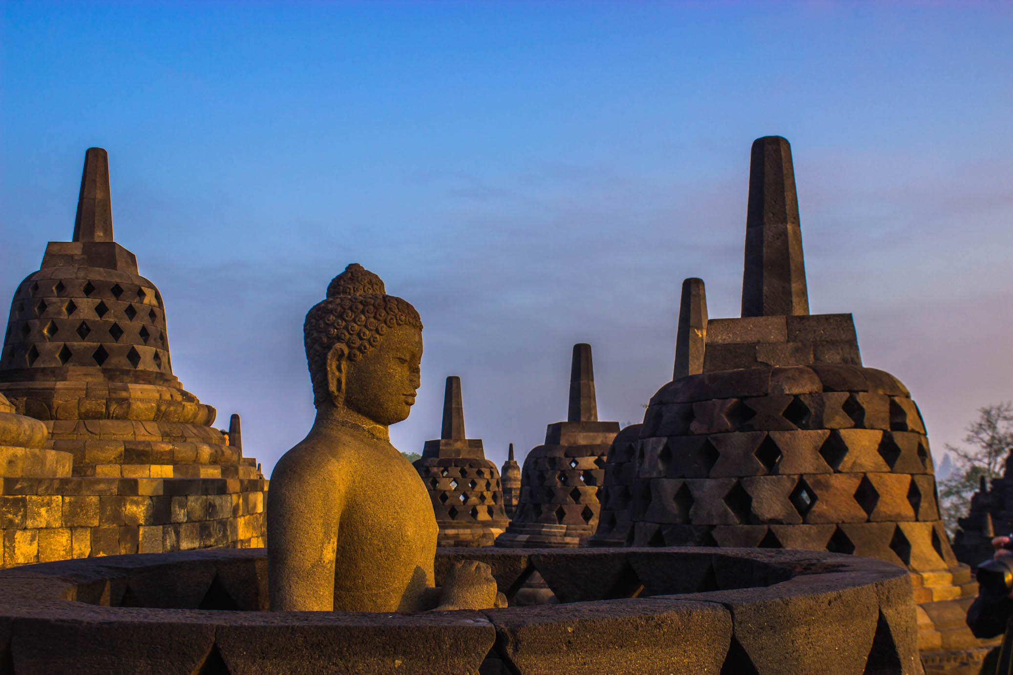 One of the many Buddha statues of Borobudur, Indonesia