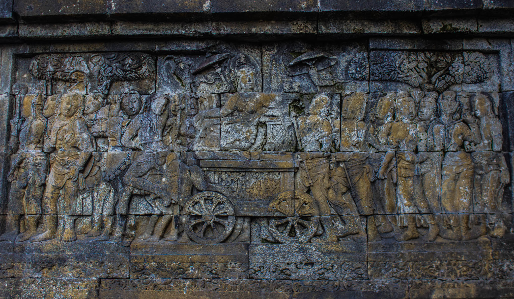 The birth of Siddhartha Gautama, Borobudur, Indonesia