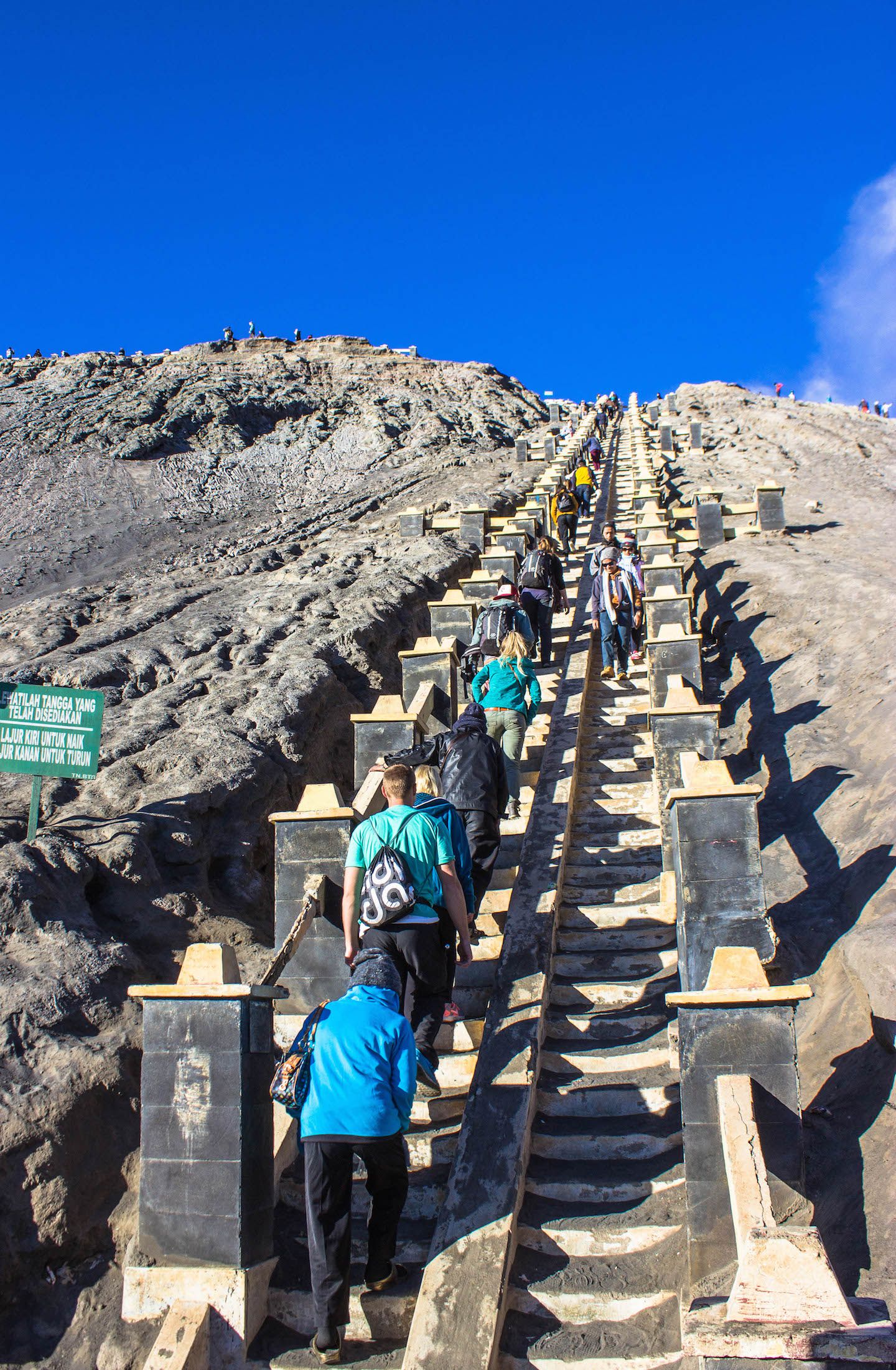 Stairs up to the crater of Mt. Bromo, Indonesia