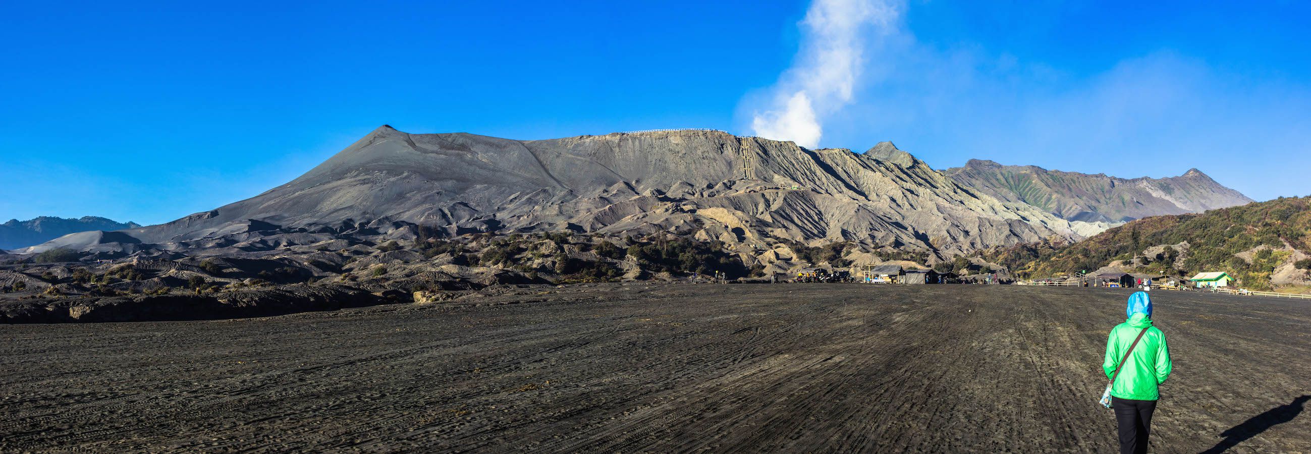 Trekking to the crater of Mt. Bromo, Indonesia