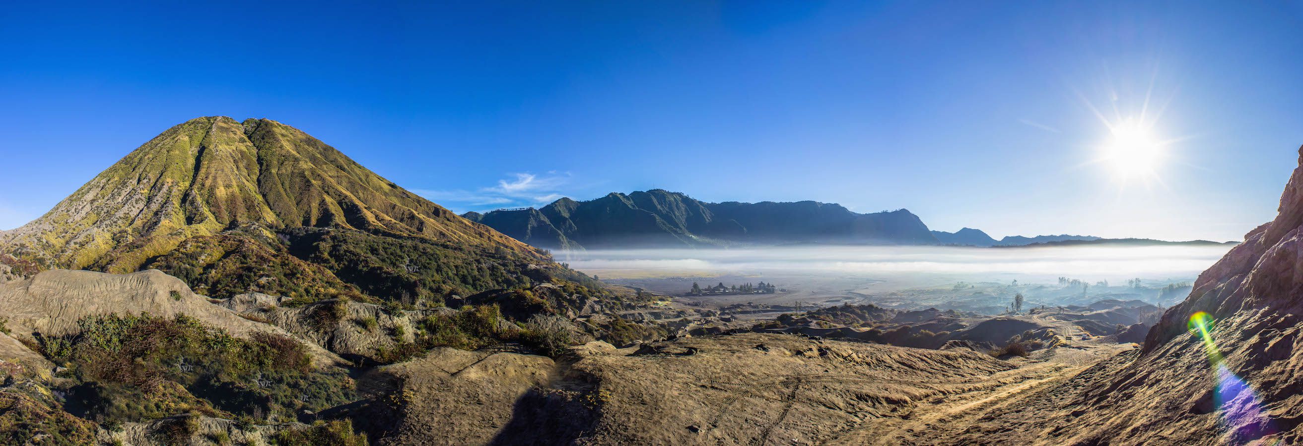 Panoramic view of the sea of sand, Indonesia