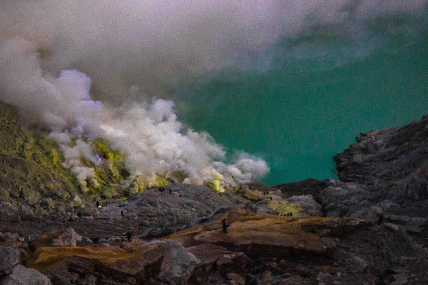 Sulfur mine, Mt. Ijen, Indonesia