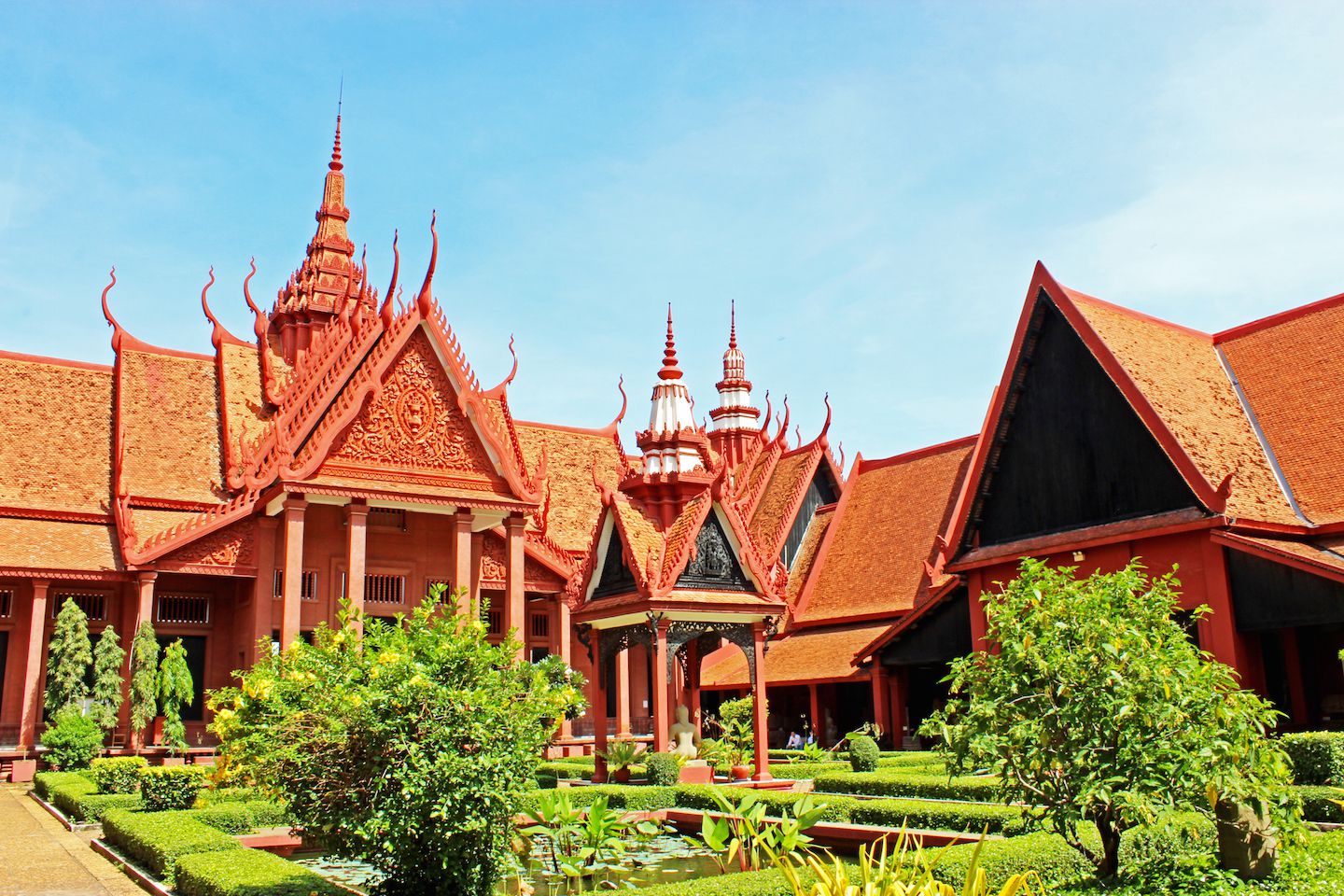 Inner gardens of the National Museum in Phnom Penh