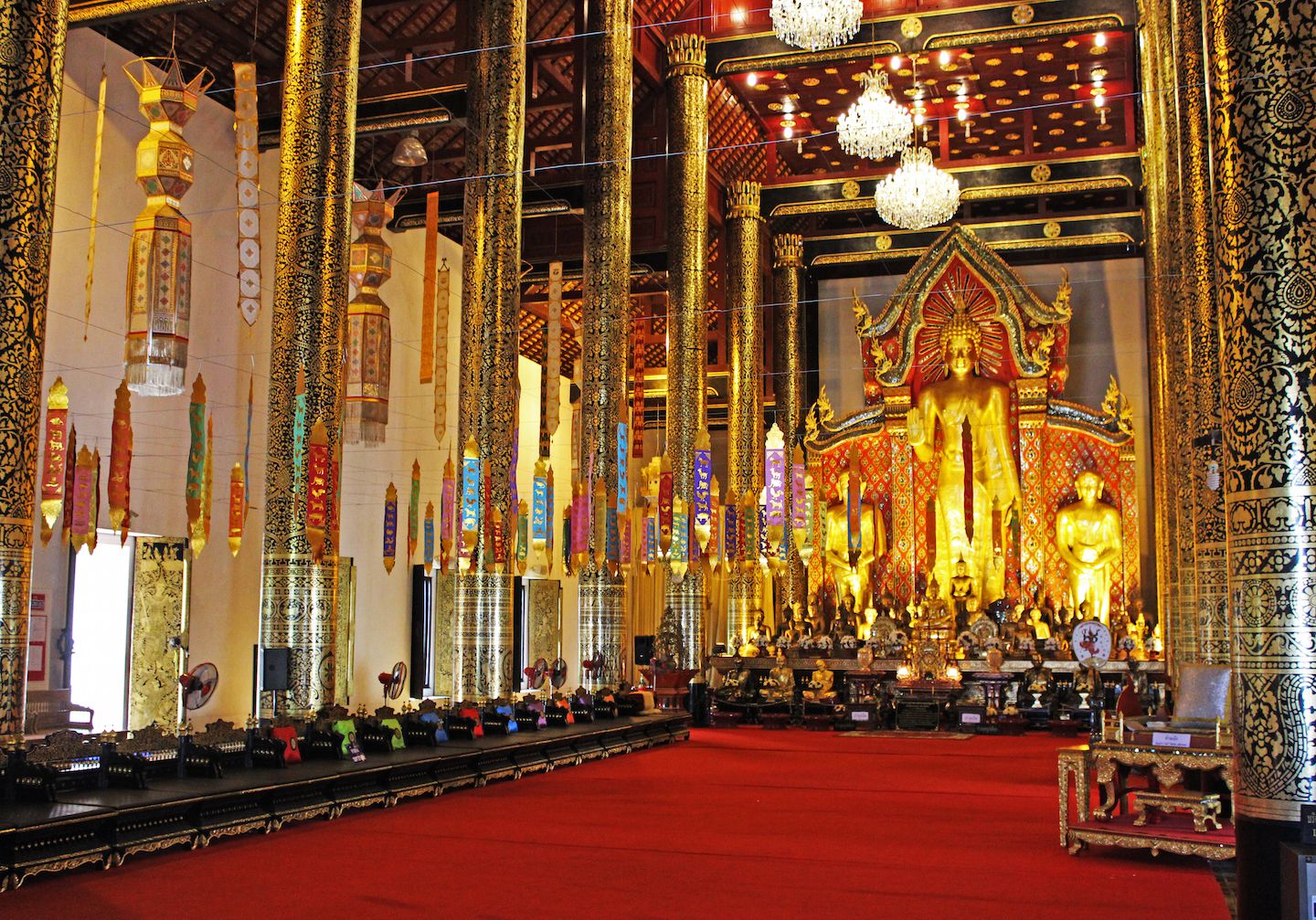 Inside Wat Chedi Luang in Chiang Mai