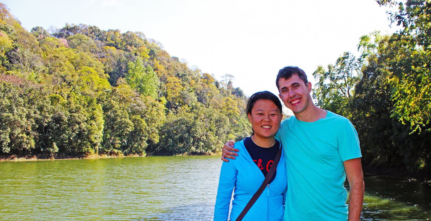 Julie and Carlos on the trek around Kalaw, Myanmar