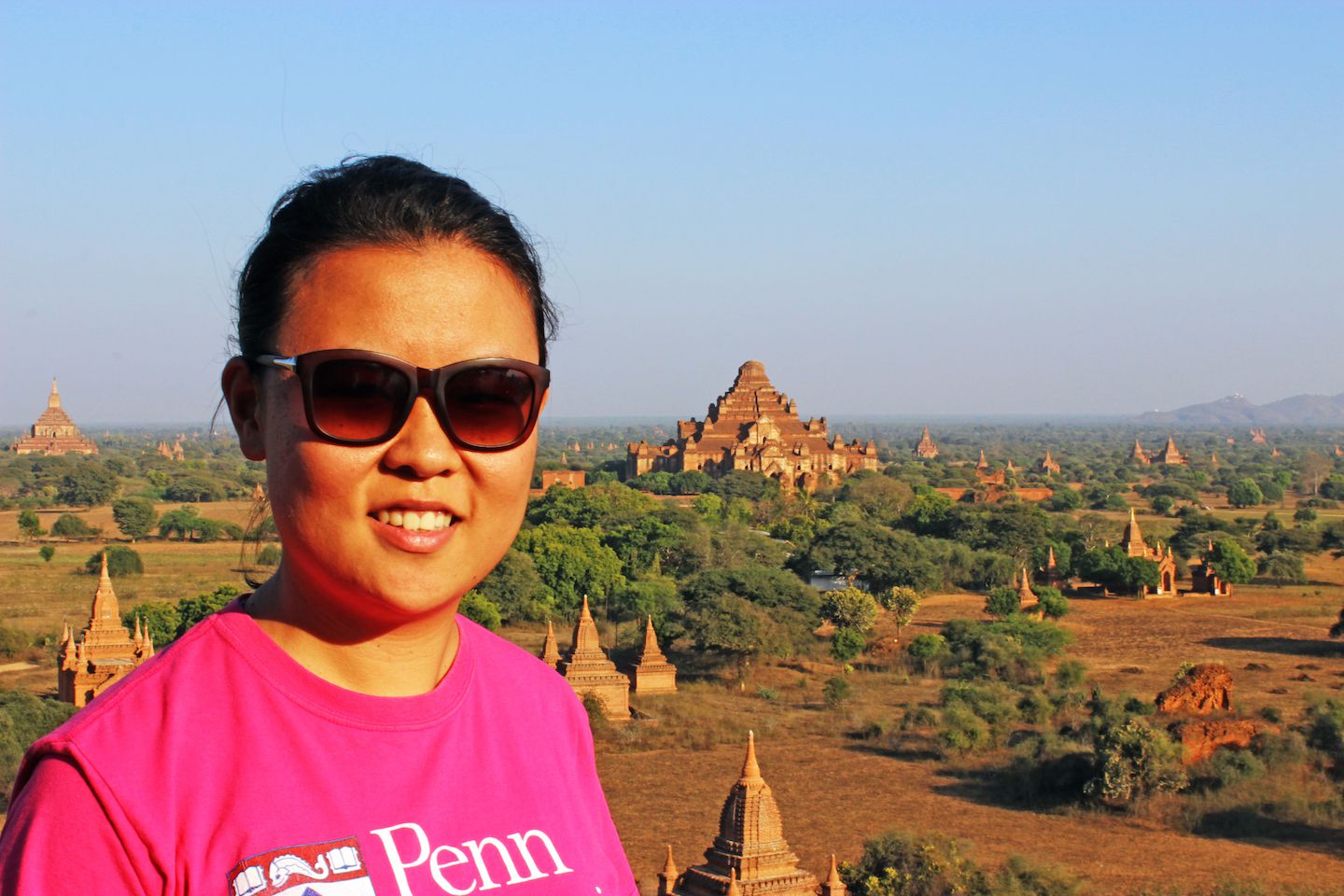 Julie at Schwesandaw Temple, Bagan, Myanmar