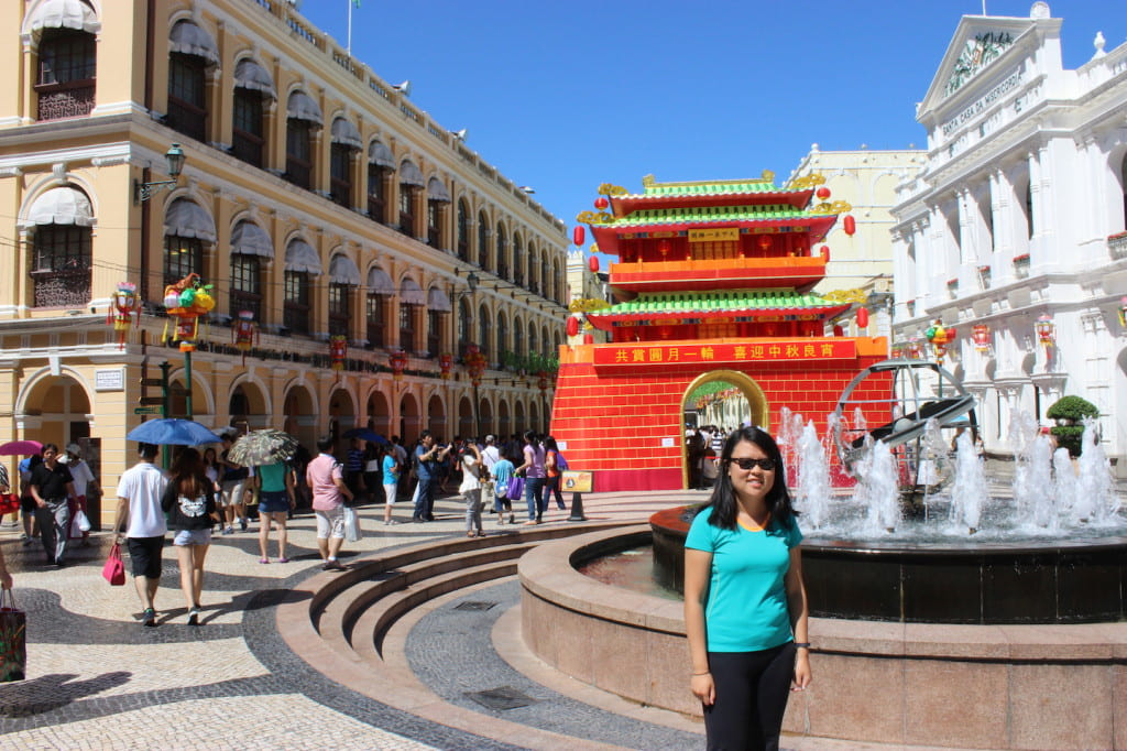 Julie at Senado Square.