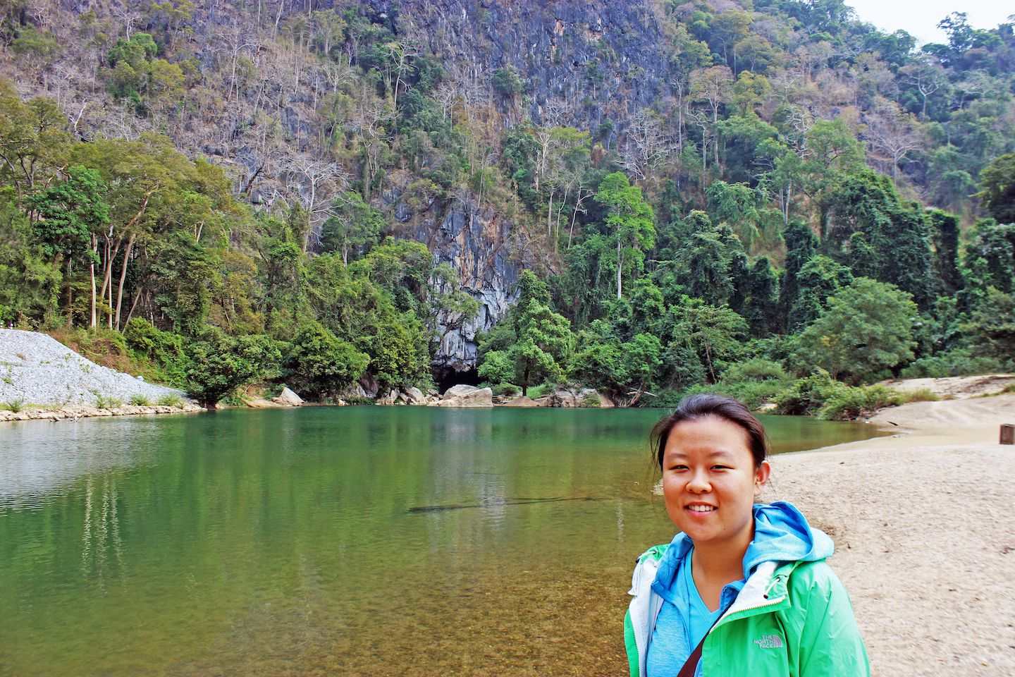 Julie at the Konglor Cave, Laos
