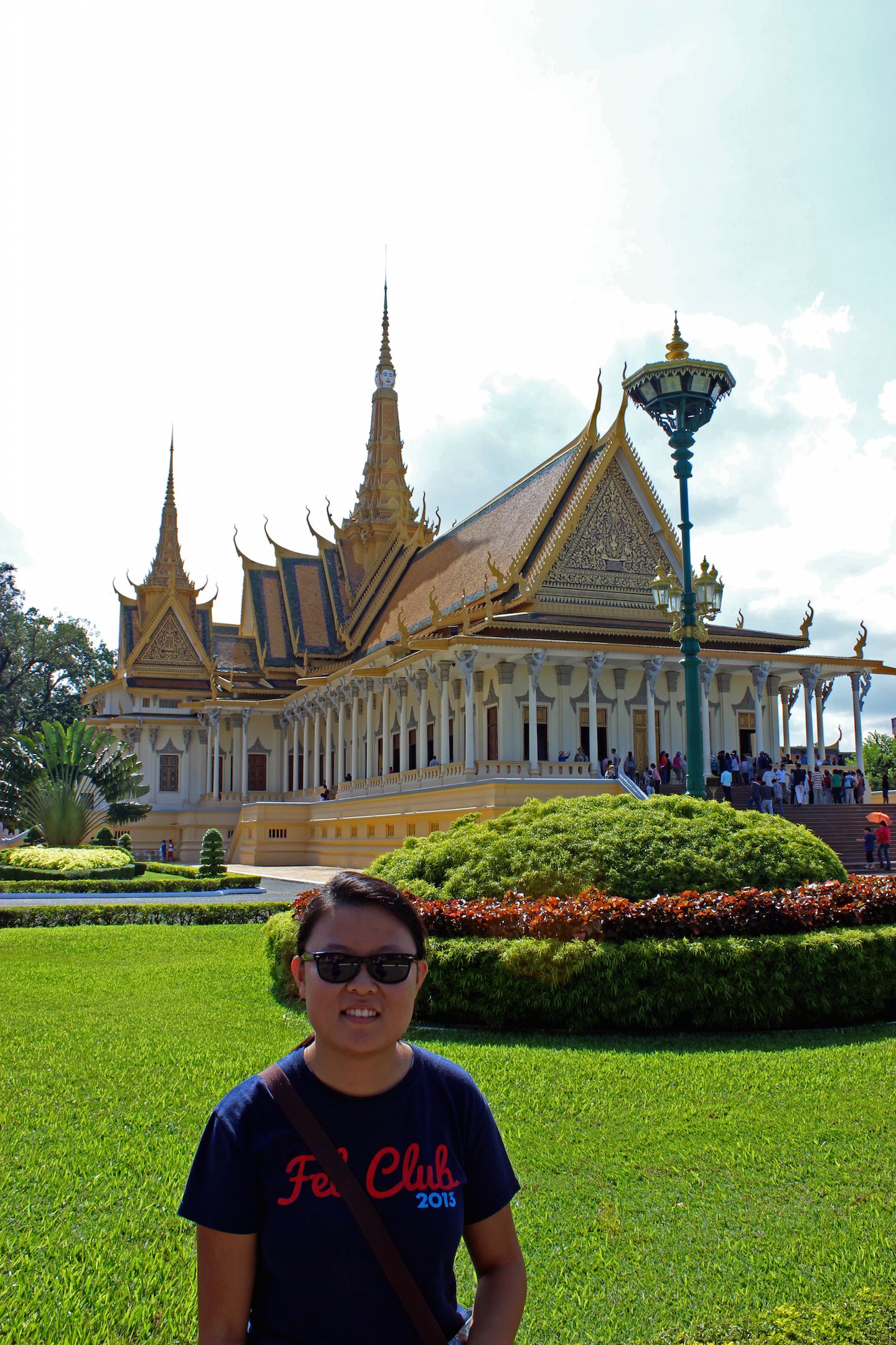 Julie at the Royal Palace in Phnom Penh
