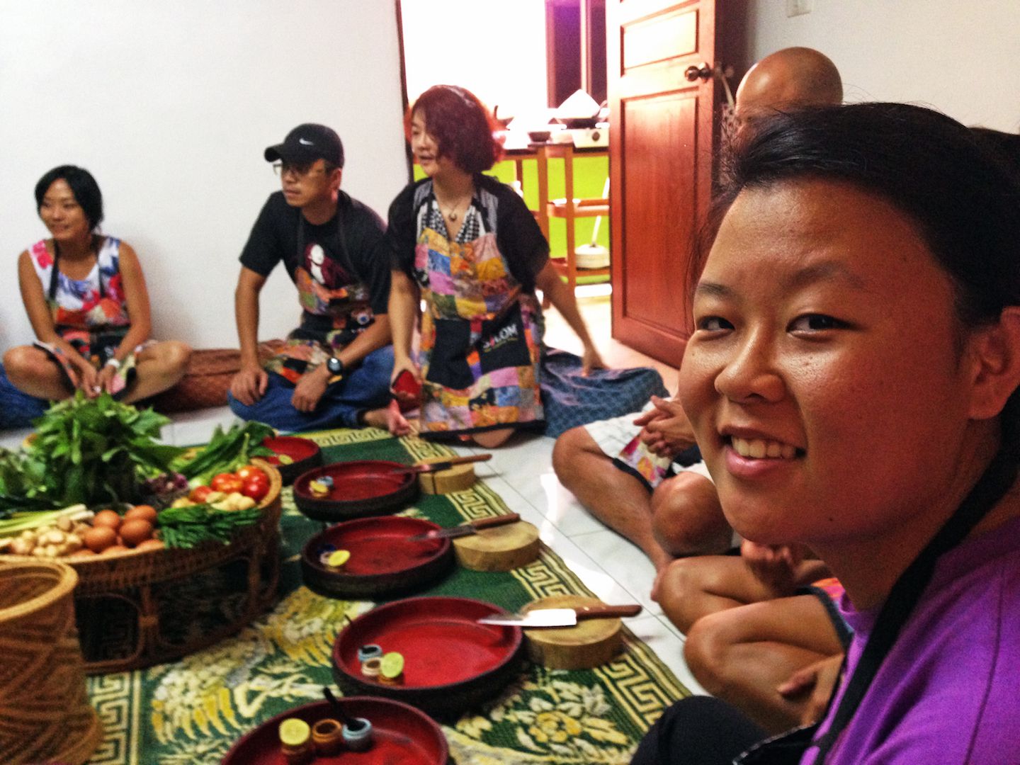 Julie at the Silom Cooking School, Bangkok, Thailand