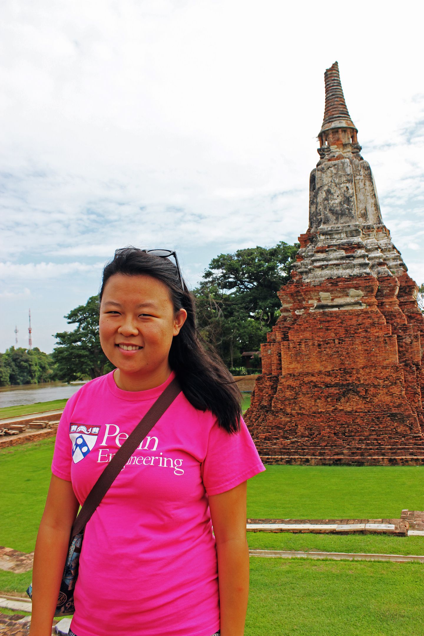 Julie at Wat Chaiwatthanaram, Ayutthaya