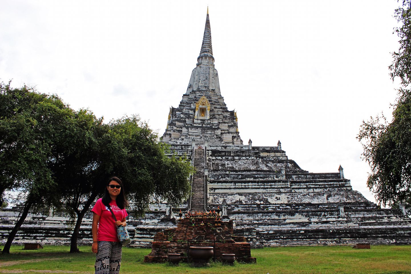 Julie at Wat Phu Khao Thong, Ayutthaya