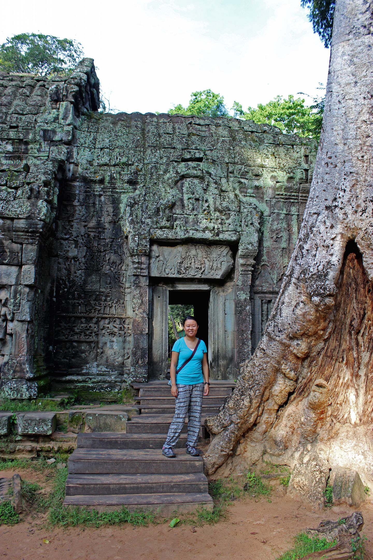 Julie entering Ta Prohm