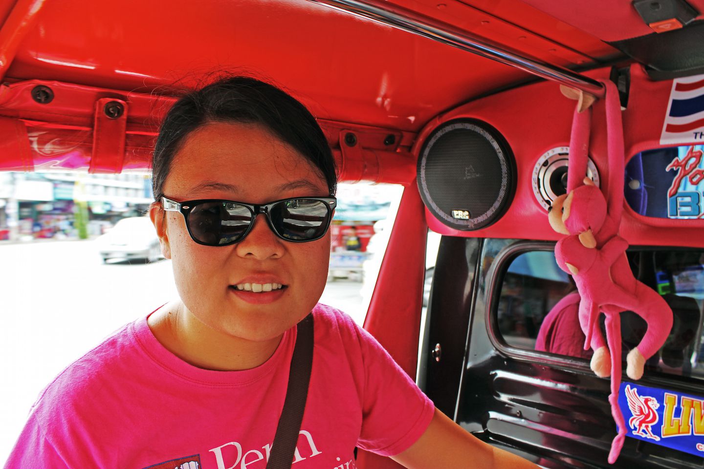 Julie in the tuk-tuk