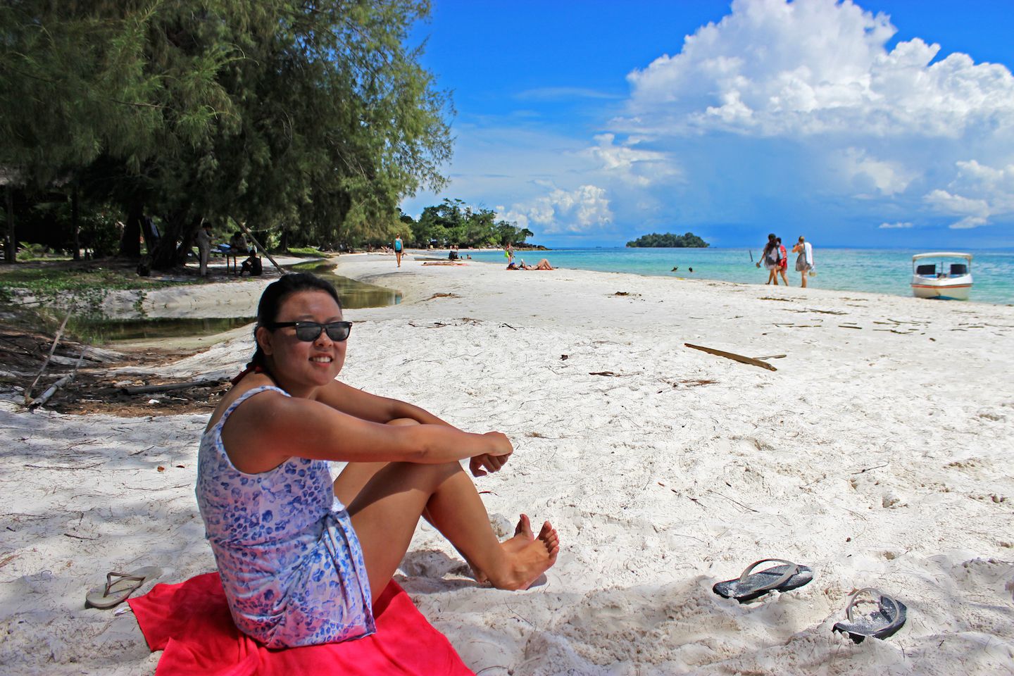 Julie relaxing in Koh Rong