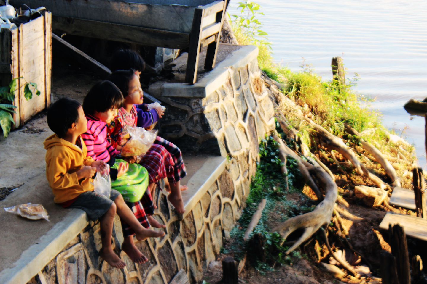 Kids at the local village in Inle Lake, Myanmar