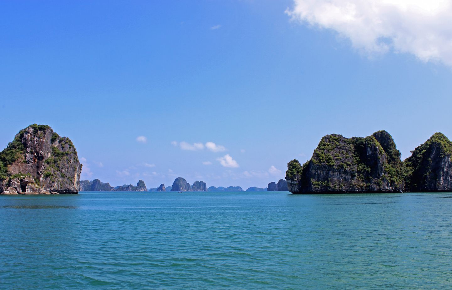 Limestone mountains on the distance