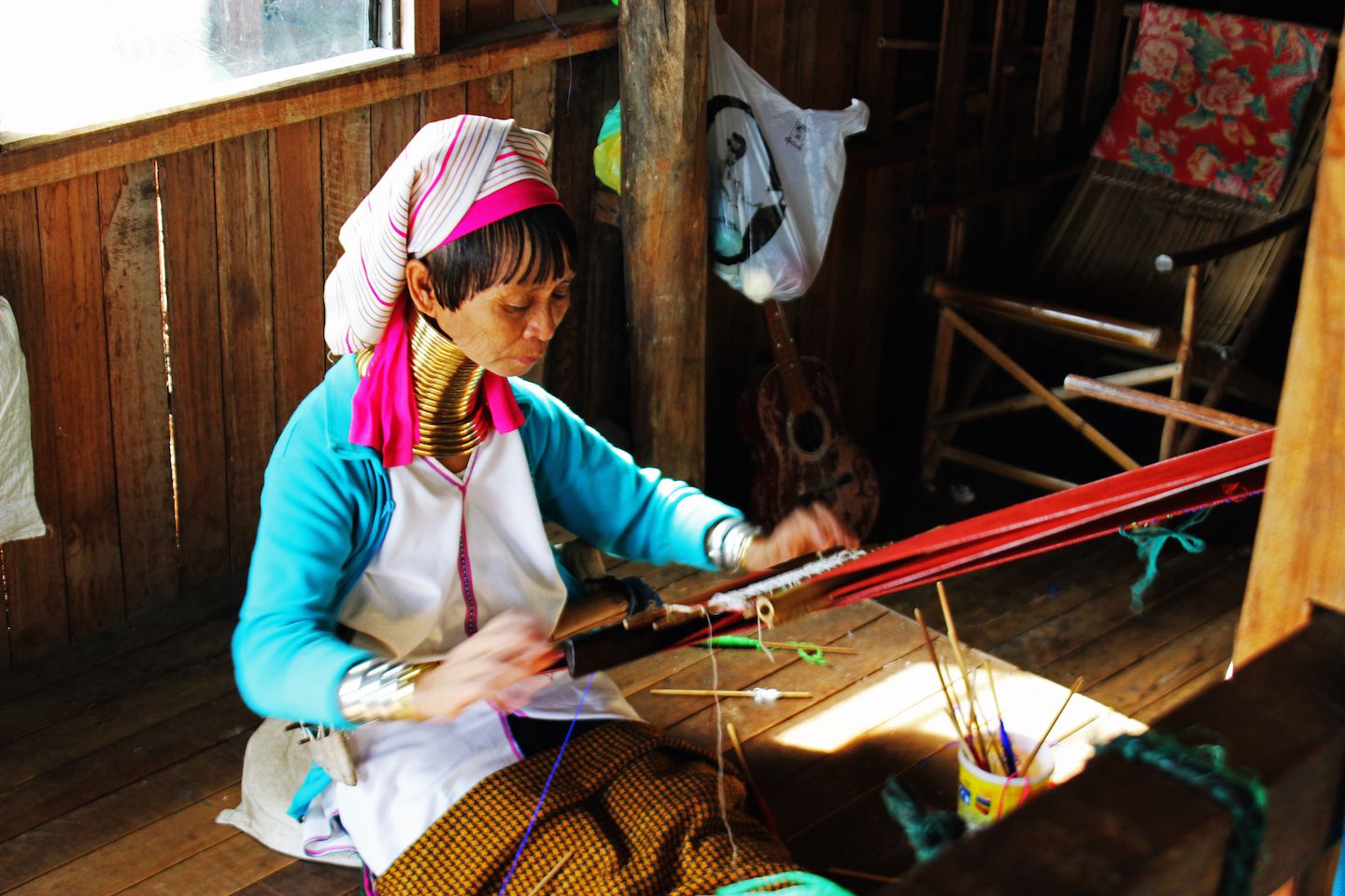 Long-necked woman at Kayan Village, Inle Lake, Myanmar