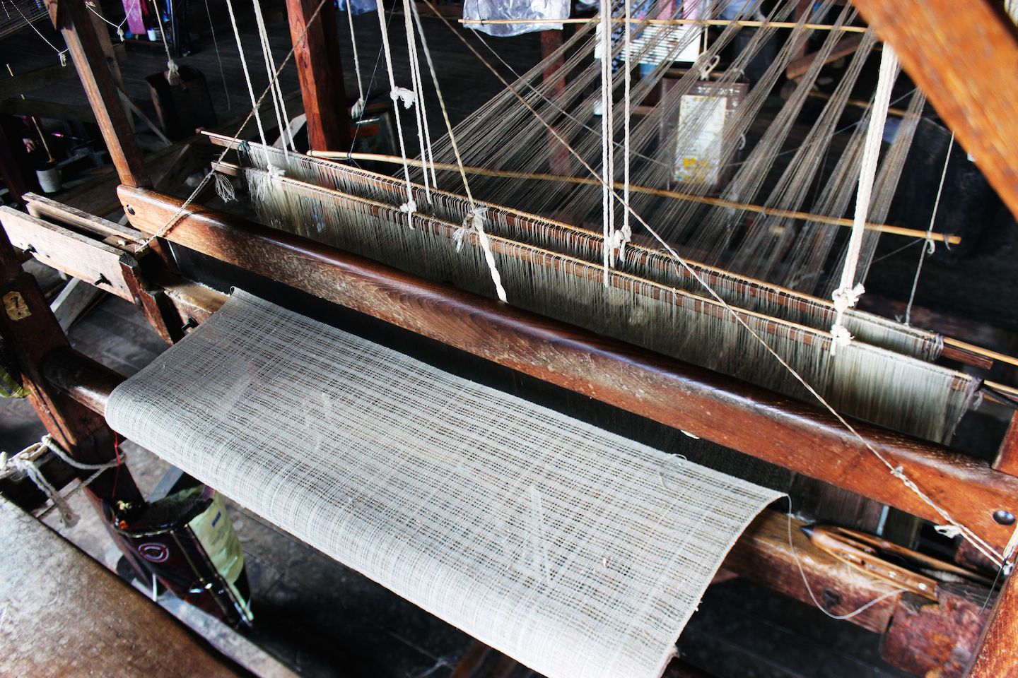 Loom at the weaving shop, Inle Lake, Myanmar