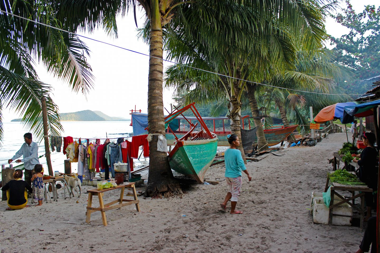 Main and only road on the Koh Rong island