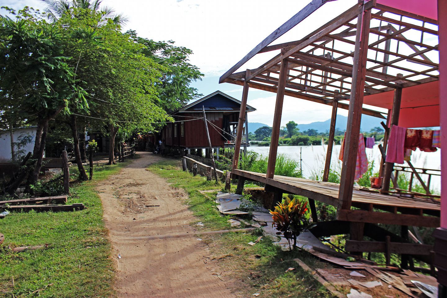 Main road of Don Det island, 4000 Islands (Si Phan Don), Laos