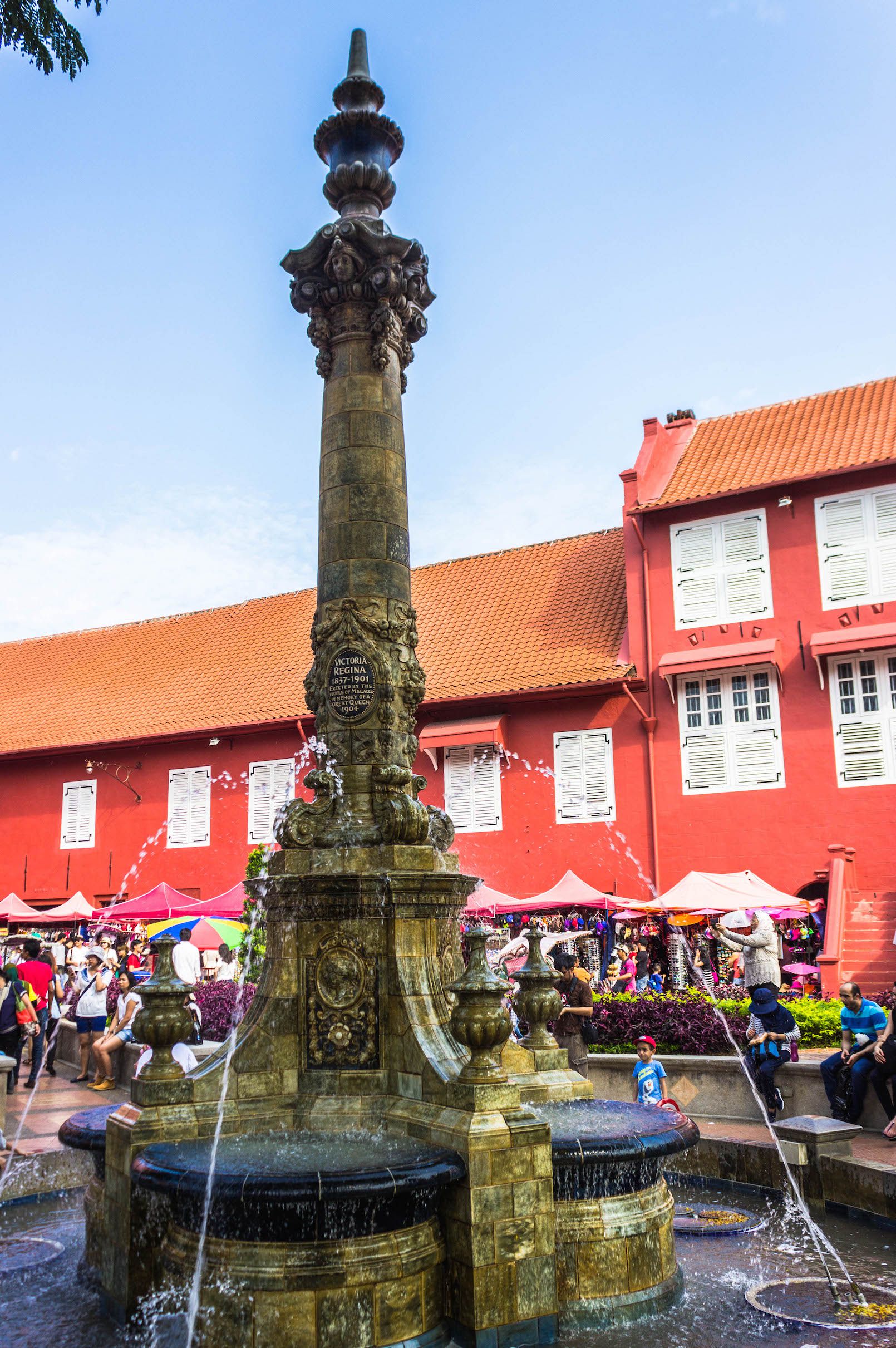 Fountain at the Red Square, Malacca, Malaysia