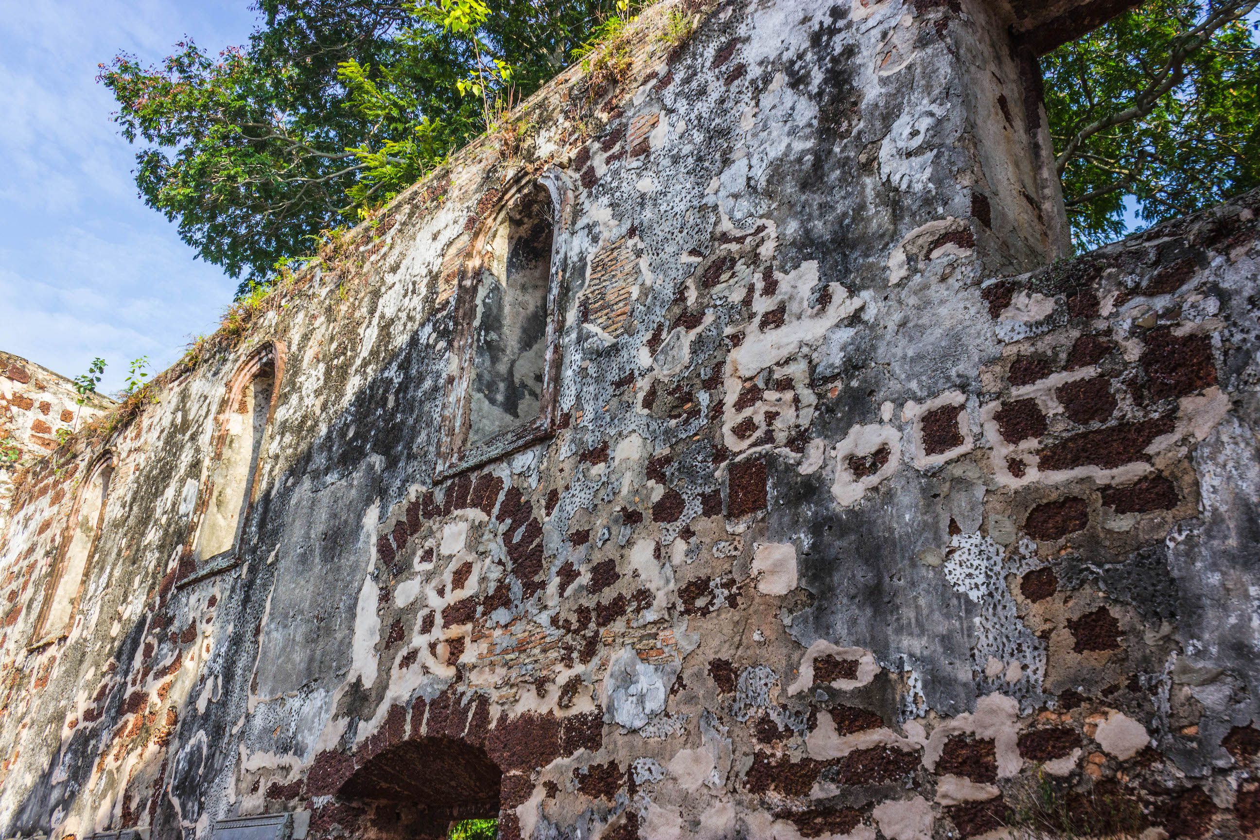 Walls of the St. Paul's Church, Malacca, Malaysia