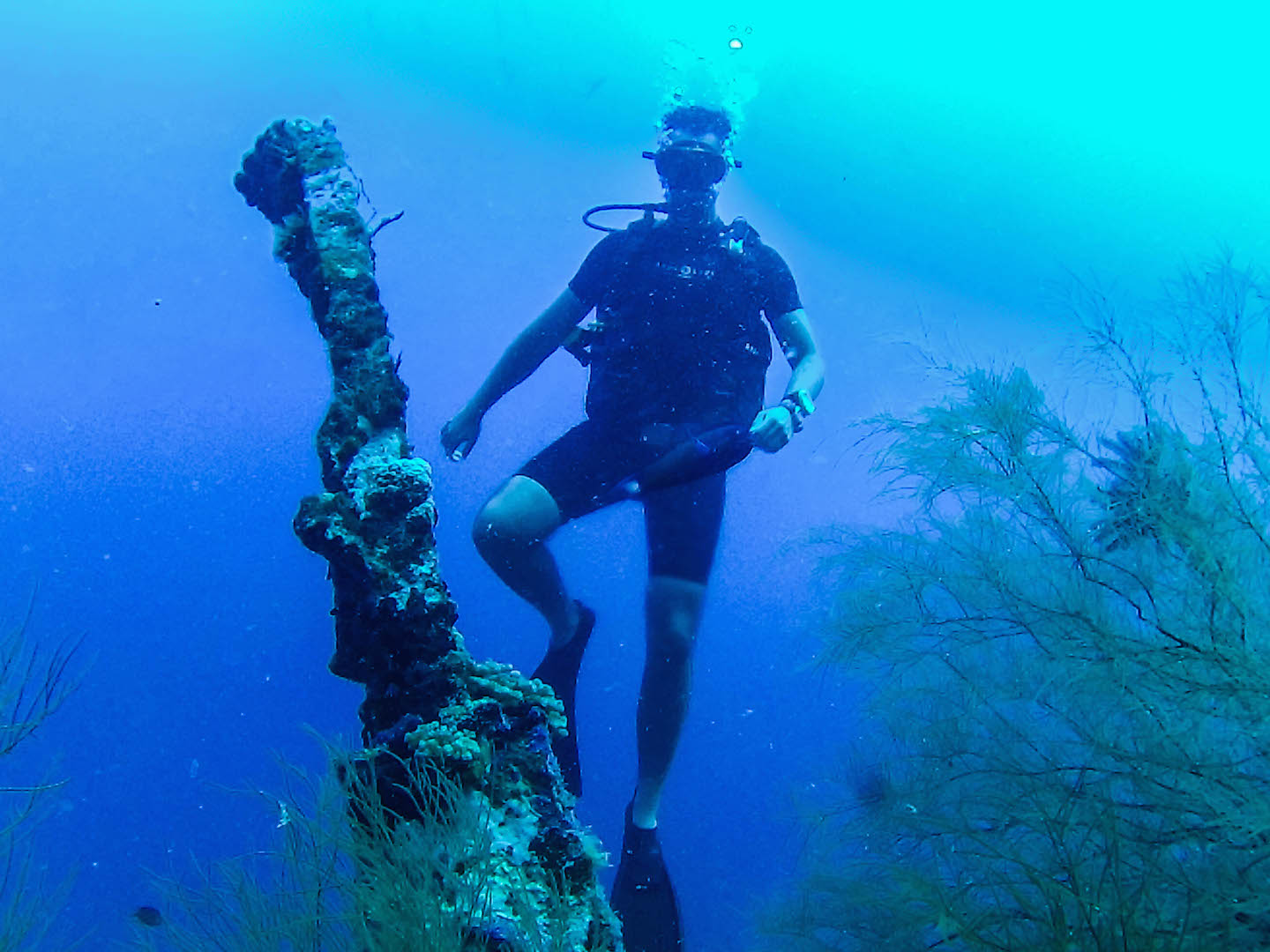 Carlos at Kuda Giri Wreck, Maldives