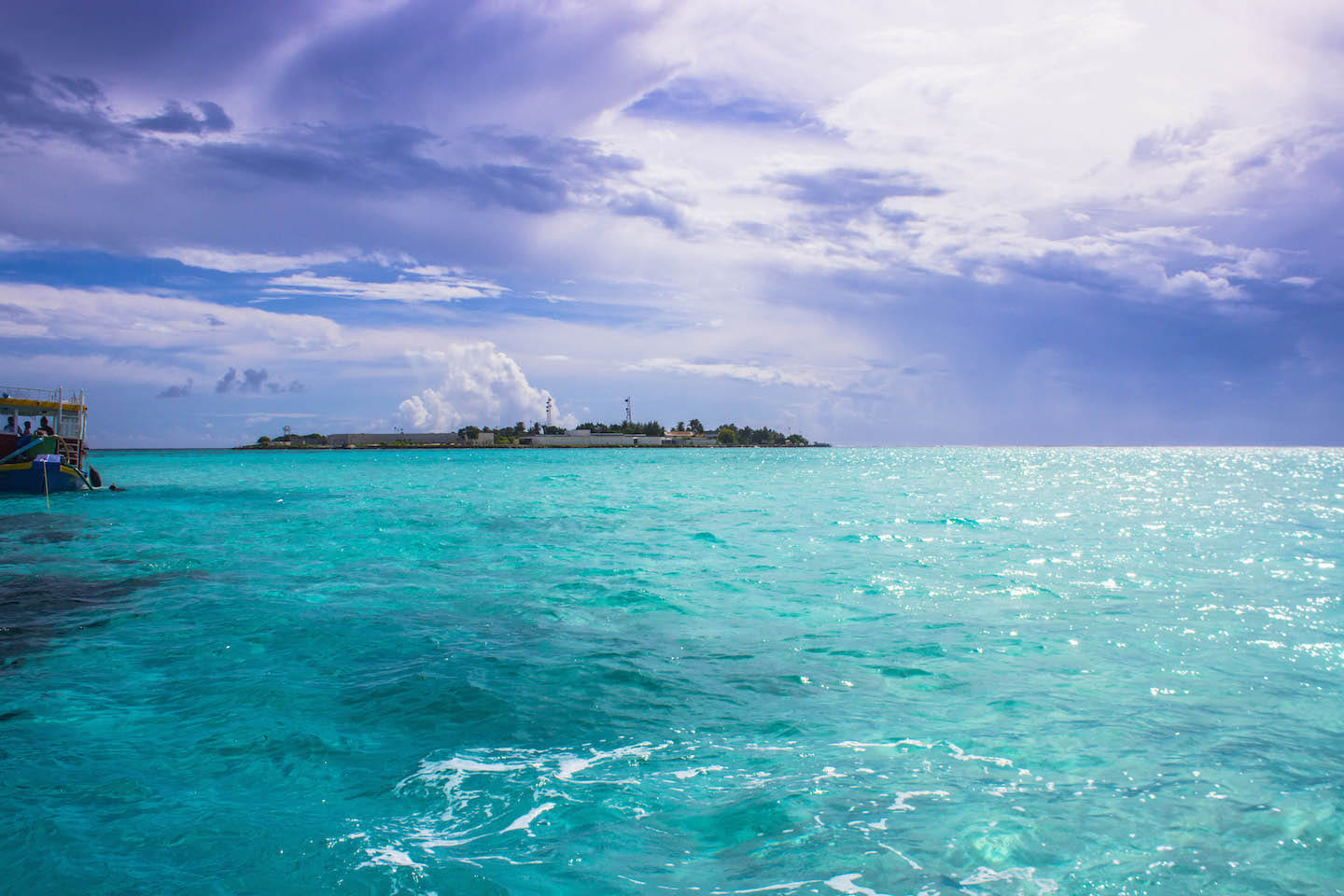 View of one of the islands in the South Male Atoll, Maldives