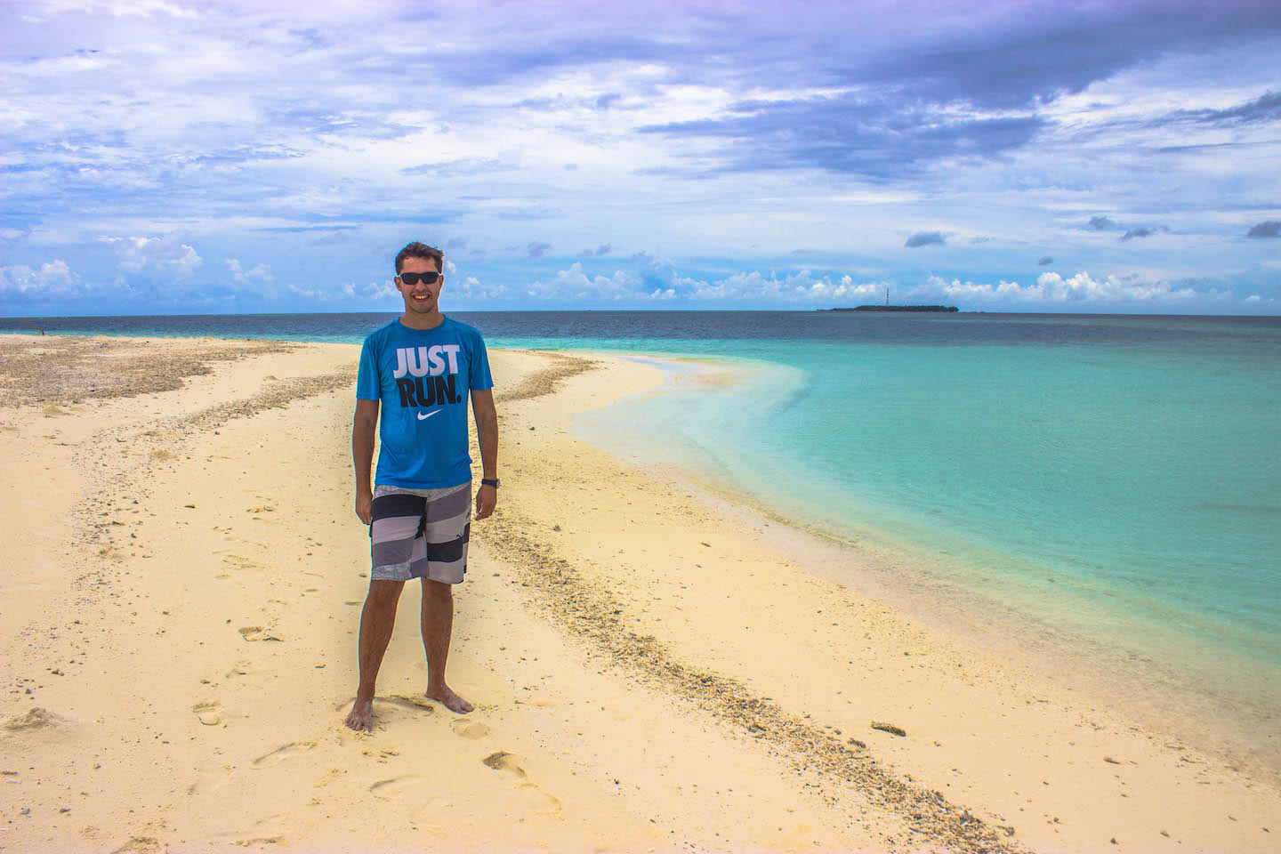 Carlos on the sandbank, Maldives