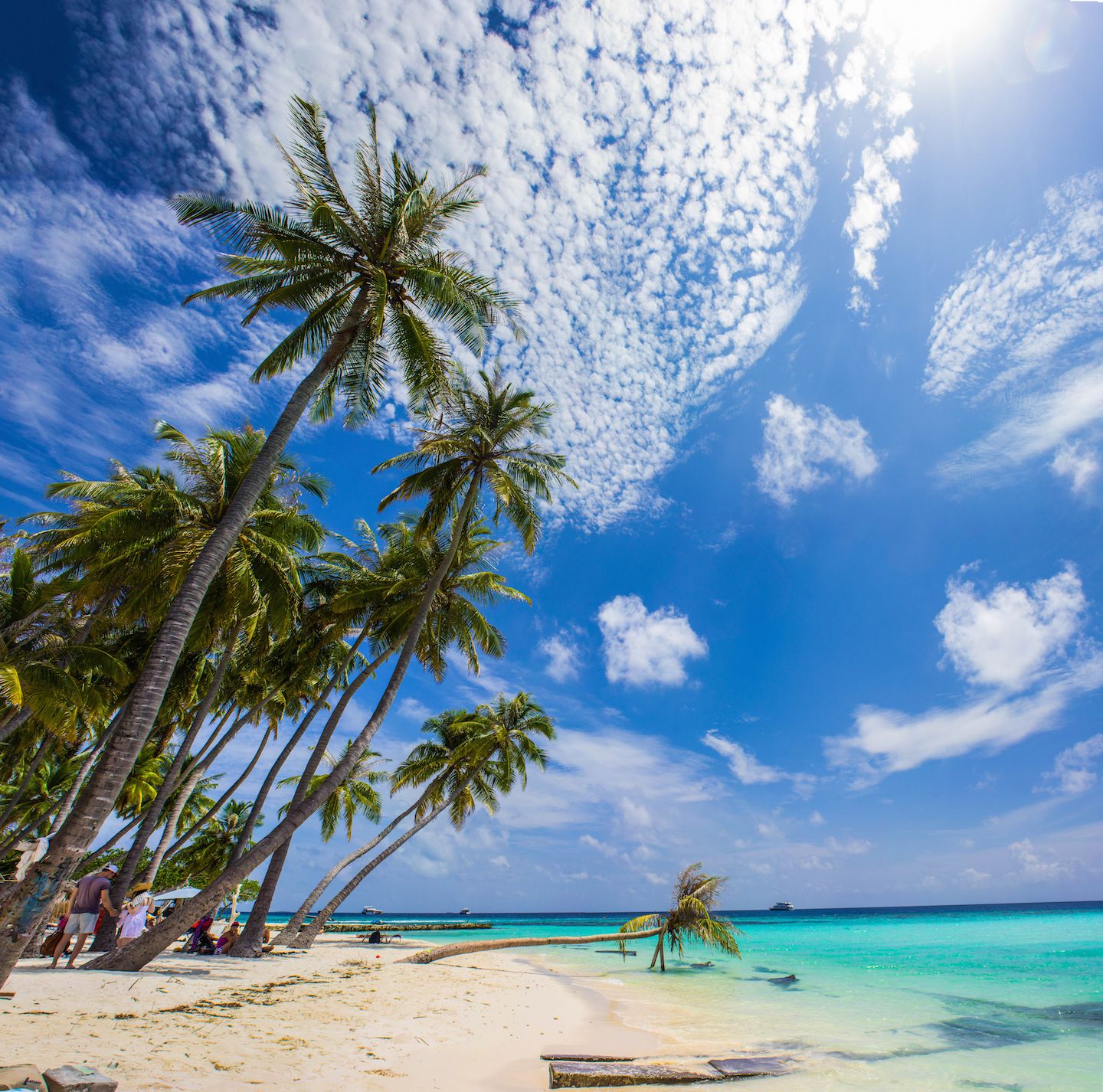 Bikini Beach on Maafushi Island, Maldives