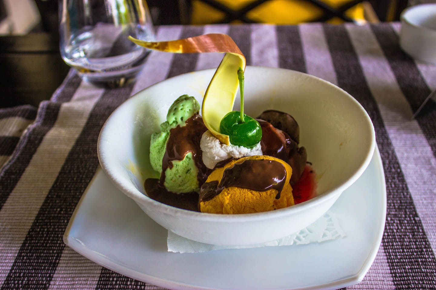 Ice cream desert, Vadoo Resort, Maldives
