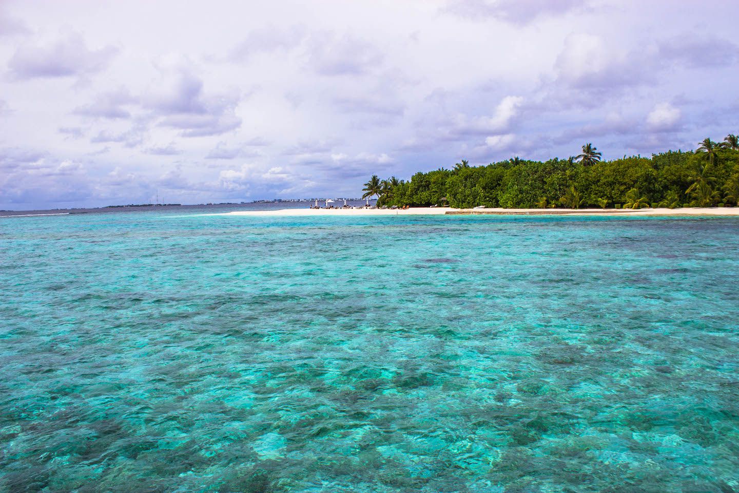View from the water bungalow room, Vadoo Resort, Maldives