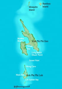 Map of Phi Phi Islands