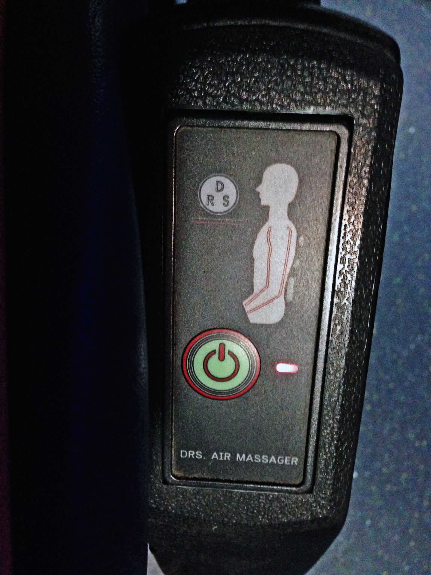 Massage controls on the Thai government bus