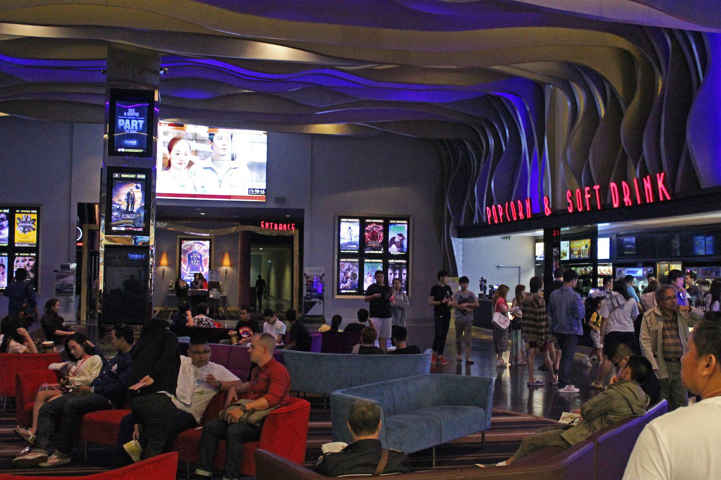 Movie theatre entrance at the Major Cineplex in Chiang Mai