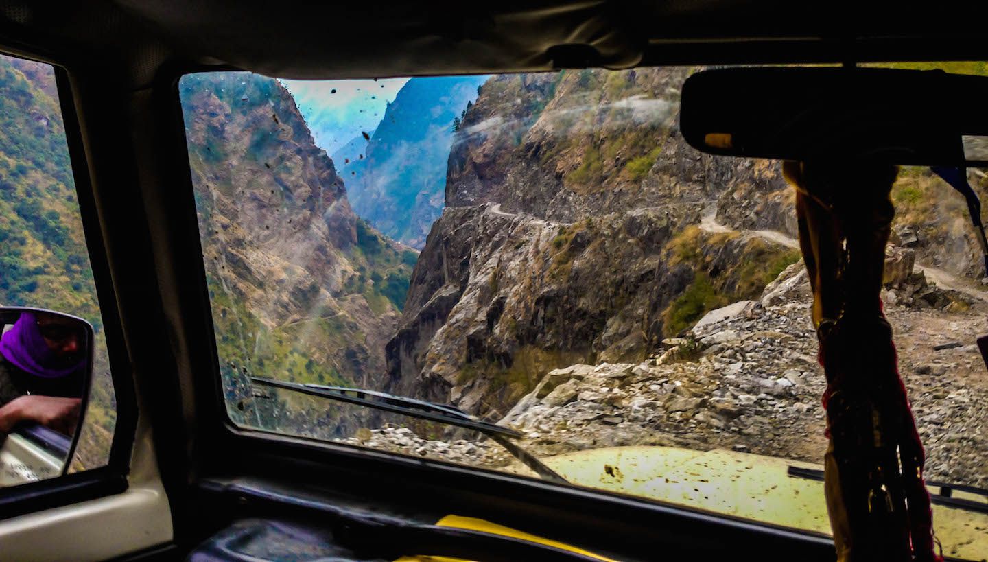 Death jeep from Besisahar to Chame, Nepal