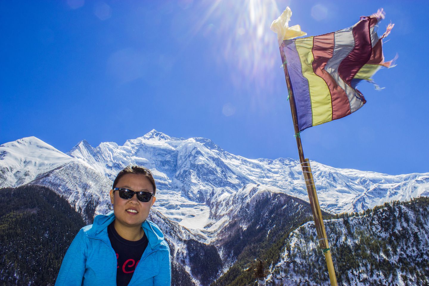 Julie in Upper Pisang, Nepal