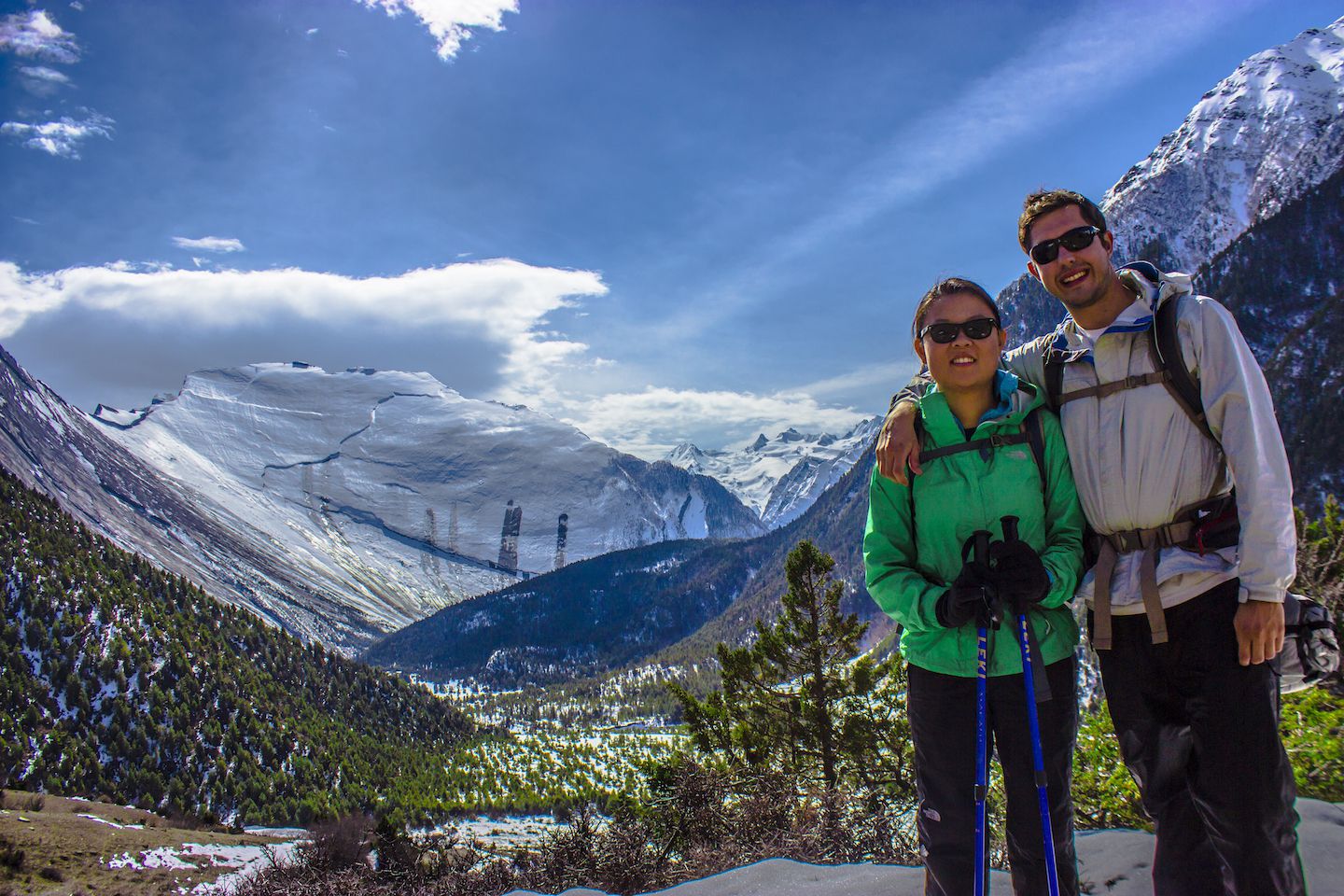 Julie and Carlos with Heaven's Door, Nepal