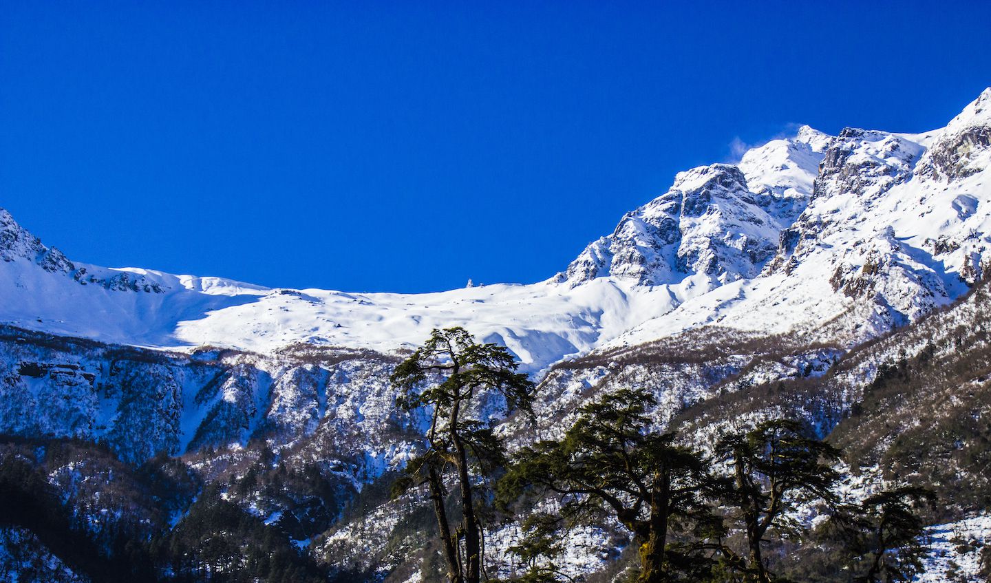 Panorama of the sanctuary in Temang, Nepal